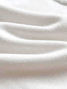 SHEIN 女嬰紋理彈性加厚長袖刺繡彼得潘領套頭上衣，適合冬季 - 白色 - 查看 4