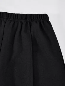 SHEIN Outfit Musim Gugur Remaja Perempuan Atasan Musim Gugur 3pcs/Set Kasual Streetwear Kembali ke Sekolah Wisuda Sixth Form Formal Olahraga Hitam dan Putih Kemeja Kuning - Kuning - View 10