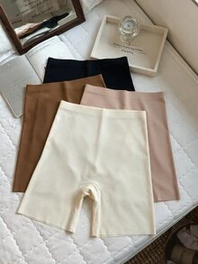 SHEIN MOD 4pcs Women's Solid Color High Waist Seamless Briefs - Multicolor - View 8