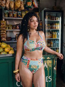 Swim Mod 2026 New Boho Style Fabric 3 Pieces Plus Size Women's Swimwear Set For Vacation, Beach And Seaside Casual Wear - Multicolor - View 9