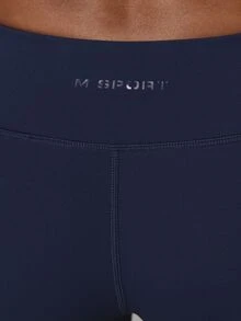 Musera Sport Set Bra Olahraga Deep V Plunge Halterneck Punggung Terbuka dengan Celana Yoga Flare Pas Badan Pinggang Rendah, Perlengkapan Dasar Olahraga untuk Musim Gugur dan Musim Dingin - Navy Blue - View 6