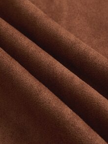 LUMIGAL Women's Vintage Rusty Brown Suede Flared Tassel Slim Fit Long Pants - Rust Brown - View 8