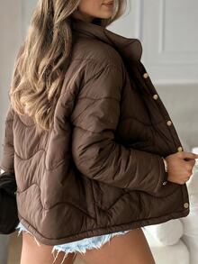 Easura Jaket Musim Dingin Kasual Lembut Longgar Terbaru 2026 untuk Sehari-hari di Rumah, Pakaian Jalanan untuk Minum Teh Sore - Mocha Brown - View 5