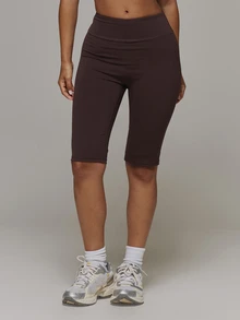 Musera Sport بنطال كابري ضيق بخصر عالي، قطعة سفلية من طقم متناسق، أساسيات رياضية للجيم والتمارين، للخريف والشتاء - شوكولاته بني - مشاهدة 3