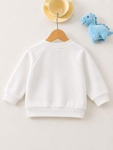 Cozy Pixies Kids Kids Infant Cartoon Dinosaur Crew Neck Long Sleeve Pullover Autumn Sweatshirt Baby - Multicolor - View 3