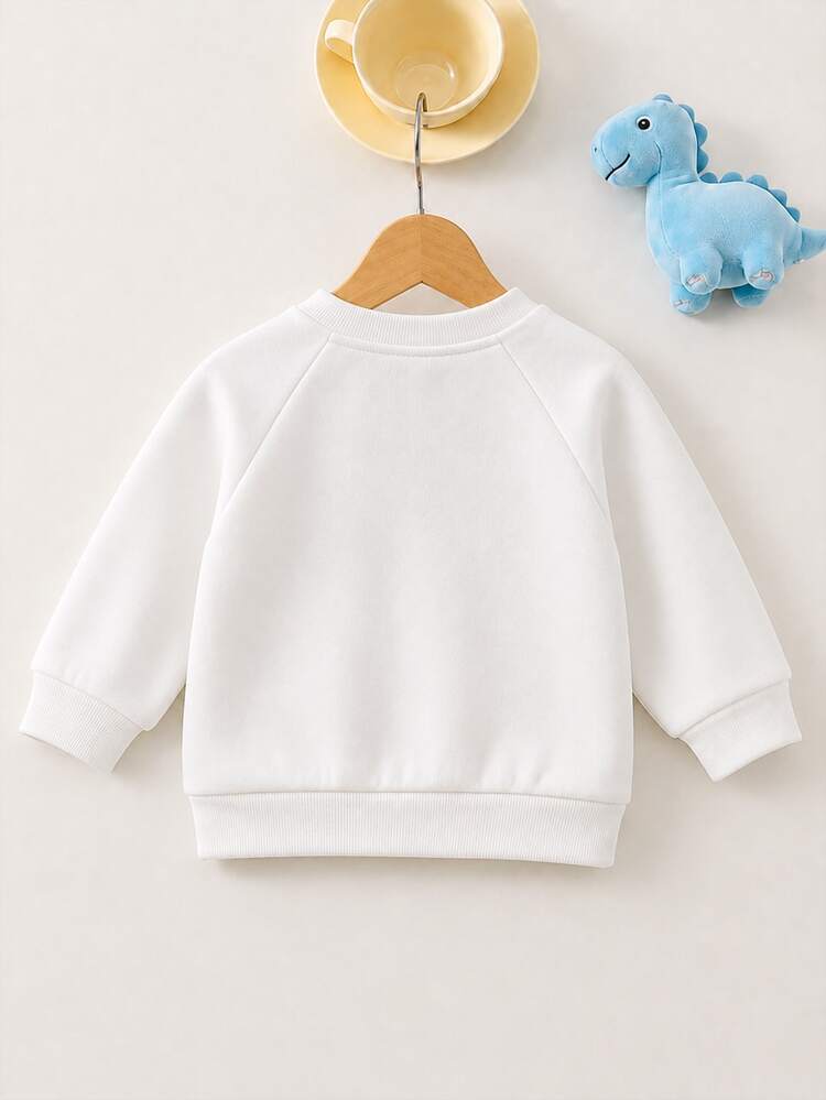 Cozy Pixies Kids Kids Infant Cartoon Dinosaur Crew Neck Long Sleeve Pullover Autumn Sweatshirt Baby - Multicolor - View 3