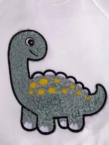 Cozy Pixies Kids Kids Infant Cartoon Dinosaur Crew Neck Long Sleeve Pullover Autumn Sweatshirt Baby - Multicolor - View 4
