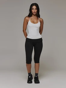 Musera Sport Scoop Neck Strappy Racer Back Active Top Sport Essentials Basics Gym Workout Autumn Fall Winter - White - View 3