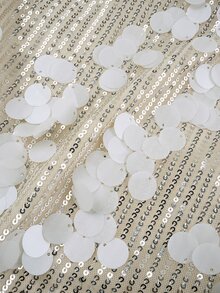 SHEIN Unity 女款細肩帶V領亮片珠飾圓盤吊帶背心，無袖修身閃亮短版上衣，香檳色秋季派對上衣，適合萬聖節之夜外訪與夜店活動 - 黑色 - 查看 8