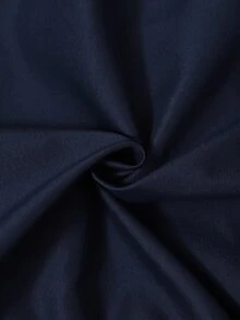 SHEIN 青少年女孩秋季套裝，拉鍊短版連帽外套、純白色細肩帶背心、寬腿運動長褲，校園運動休閒套裝，海軍藍 - 藍色 - 查看 5