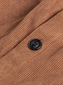 SHEIN Fashionable Comfortable White Burgundy Front Button Maternity Dress Teachers' Day Photoshoot Autumn Casual Elegant Chic Winter Thanksgiving - Brown - View 7