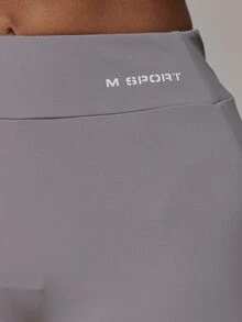 Musera Sport Logo Front Detail Wide Leg Flared Yoga Style Pant Trouser Sport Essentials Basics Gym Workout Autumn Fall Winter - Dark Grey - View 5