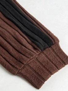 SHEIN Maternity Brown Regular Daily Top And Pants 2 Pieces Set Fall Photoshoot Formal Black Casual Baggy - Rust Brown - View 8