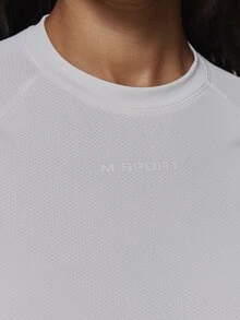 Musera Sport Set Multipack 2 Buah Kaos Olahraga Lengan Pendek Berkerah Bulat dengan Logo Cetak, Perlengkapan Olahraga Dasar Musim Gugur dan Musim Dingin - Hitam dan Putih - View 6