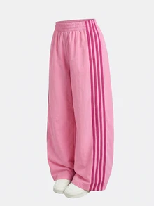 Kids Tween Girls Shorts Colorful Contrast Tape Shorts, 1pc Set, Back To School - Pink - View 6