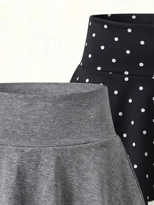 Elladie kids 2pcs/Set Girls Casual &Butterfily Graphic Print Skirt And Leggings Set. Autumn Fall - Multicolor - View 5