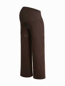 Modmama 2PCS Maternity Solid Color Adjustable Waist Straight Leg Trousers Fall - Multicolor - View 11