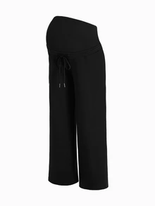 Modmama 2PCS Maternity Solid Color Adjustable Waist Straight Leg Trousers Fall - Multicolor - View 8