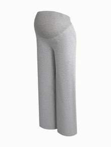 Modmama Maternity Autumn/Winter Casual Striped Top And Pants 2 Pieces Set Fall - Grey - View 6