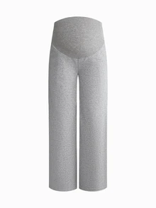 Modmama Maternity Autumn/Winter Casual Striped Top And Pants 2 Pieces Set Fall - Grey - View 5