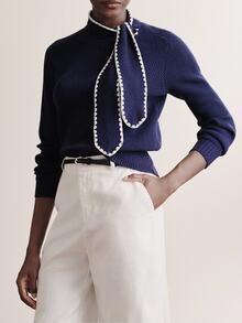 Briarwyn Women's Colorblock Casual Versatile Everyday Sweater - Royal Blue - View 6