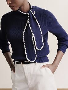 Briarwyn Women's Colorblock Casual Versatile Everyday Sweater - Royal Blue - View 2