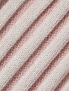 DAZY Autumn Pink & White Colorblock Vertical Striped 2 In 1 Cold Shoulder Spaghetti Strap Square Neck Knit Cardigan Slim Fit Cinched Waist Commute Sweet Women Sweater - Pink - View 10