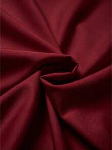 GlowEve CURVE Plus Size Women's Solid Color Short Sleeve Round Neck Pearl Decor Blouse Teachers' Day Formal Office Red Summer Elegant - Burgundy - View 7