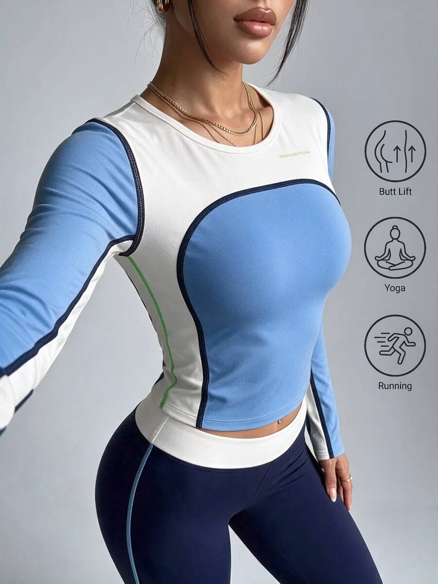 Dewbera Dewbera Women's Outdoor T-Shirt, High Elastic Slimming Sports Top - Multicolor - View 1