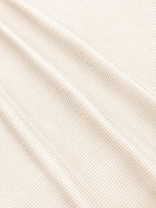 SHEIN 女款拼色 Polo 領羅紋針織連身內衣，修身長袖底層，法式黑白飾邊翻領，高彈力收腰塑形內著，奶油白對比飾邊 V 領 Polo 針織連身衣，垂直條紋顯瘦 - 彩色 - 查看 5
