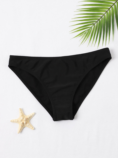 Swim Basics Summer Beach Solid Bikini Bottom