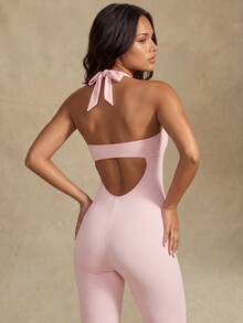 Nuvra 2026 New Brown Ruched Comfortable 4-Way Stretch Sports Yoga Pilates Women's One-Piece Jumpsuit - Multicolor - View 2