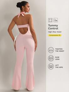 Nuvra 2026 New Brown Ruched Comfortable 4-Way Stretch Sports Yoga Pilates Women's One-Piece Jumpsuit - Multicolor - View 7