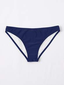 Swim Vcay Women's Solid Color Swimwear Bottom For Beach Vacation - Navy Blue - View 3