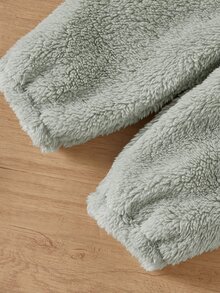 SHEIN 秋冬雙面絨毛男嬰套裝，男嬰珊瑚絨保暖睡衣，加厚保暖內裡可愛恐龍絨毛居家服 2 件套 - 彩色 - 查看 7