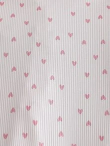 SHEIN 3件組新生兒長袖連身衣，簡約愛心印花信封領，舒適面料，可愛嬰兒居家穿著套裝 - 彩色 - 查看 5