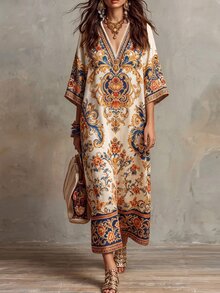 Glimmora 女款花卉印花休閒日常穿著夏季長洋裝 - 彩色 - 查看 4