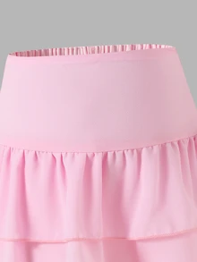 Elladie kids 女孩溫柔甜美公主風粉色套裝，適合半正式派對、1歲生日、7歲生日、度假、海邊出遊、秋季 - 粉色 - 查看 7