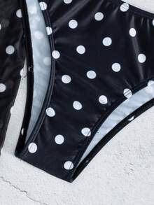 Bonvoyette Polka Dot Print 3 PiecesSeparates Swimwear - Multicolor - View 5