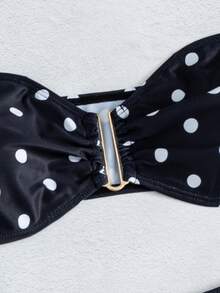 Bonvoyette Polka Dot Print 3 PiecesSeparates Swimwear - Multicolor - View 4