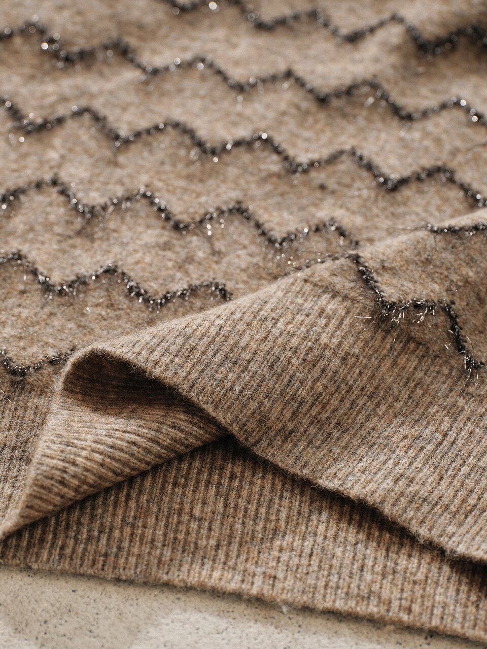 Pattern Drop Shoulder Sweater