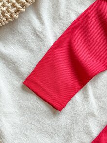 SHEIN 女童黃色漸層花卉長袖衛衣與黃色羅紋內搭褲套裝，可愛時尚休閒春秋冬穿搭 - 彩色 - 查看 11