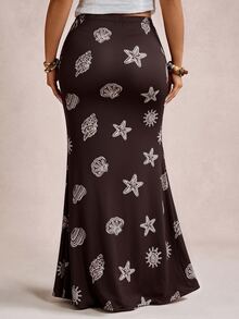 Travachic Rok Motif Putri Duyung Ukuran Besar untuk Wanita, Cocok untuk Semua Musim - MultiWarna - View 7