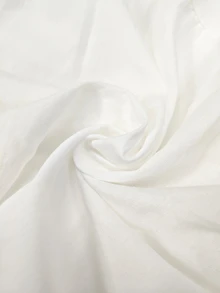 Balvessa Women's Pure Cotton A-Line Button-Front Casual Long Sleeve Blouse - White - View 5