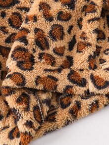SHEIN Kids Young Girl Leopard Print Hoodie And Autumn Pants Casual Set - Multicolor - View 10