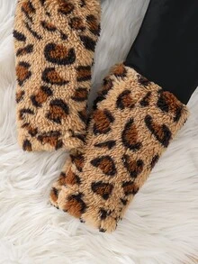 SHEIN Kids Young Girl Leopard Print Hoodie And Autumn Pants Casual Set - Multicolor - View 8