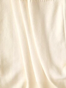 MOTF PREMIUM AUTUMN/WINTER WHITE HANDMADE STRAP HIGH NECK DROP SHOULDER LOOSE SWEATER - White - View 7