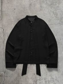 FeverCity Men's Fashion Sexy Semi-Sheer Mesh Shirt - Black - View 5