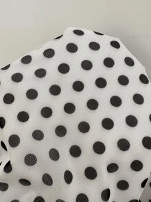 RiviMae 女款夏季掛脖上衣，優雅 70 年代復古性感時尚，適合派對、夜晚外出、約會、海灘旅行，無袖，黑白波點 - 白色 - 查看 7