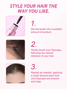 Slow Sunday 3-In-1 Styling Cream With Taming Wand, Slick Down Flyaways, Tame Frizz, Style Edges, Suitable For All Hair Types, Good Choice For Vacation, Travel Essentials, Halloween, Suitable For Summer Hair Styling - Styling Cream with Taming Wand - View 5